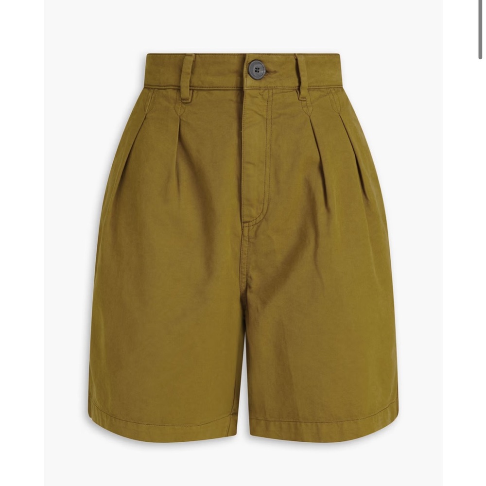 Mara Hoffman milo pleated cotton-twill shorts